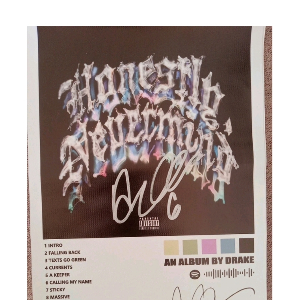 Rapper Drake Autographed Poster
